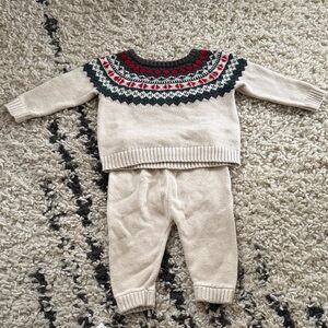 Cute holiday Christmas sweater matching set